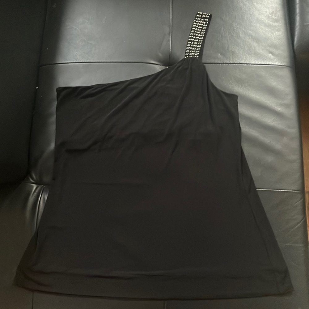 EXPRESS One Shoulder Black Tank Top/L